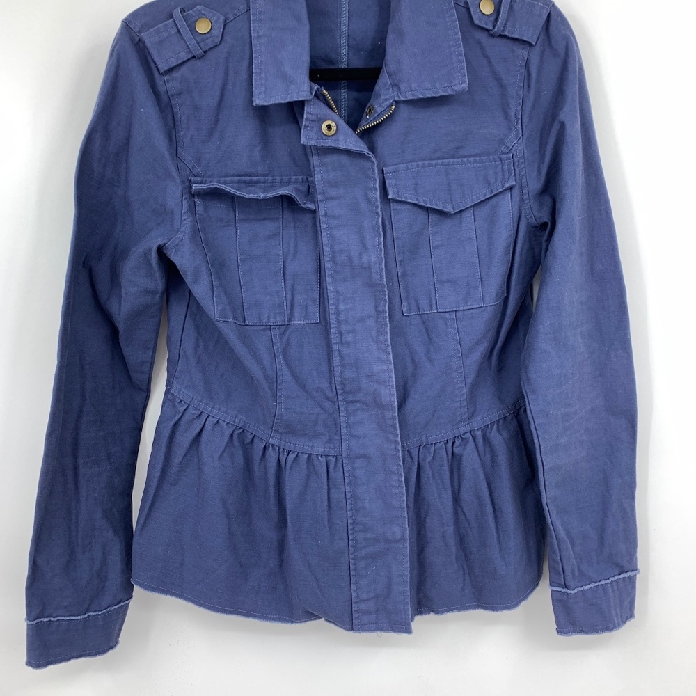 Miami‎ womens small jacket coat peplum utility raw